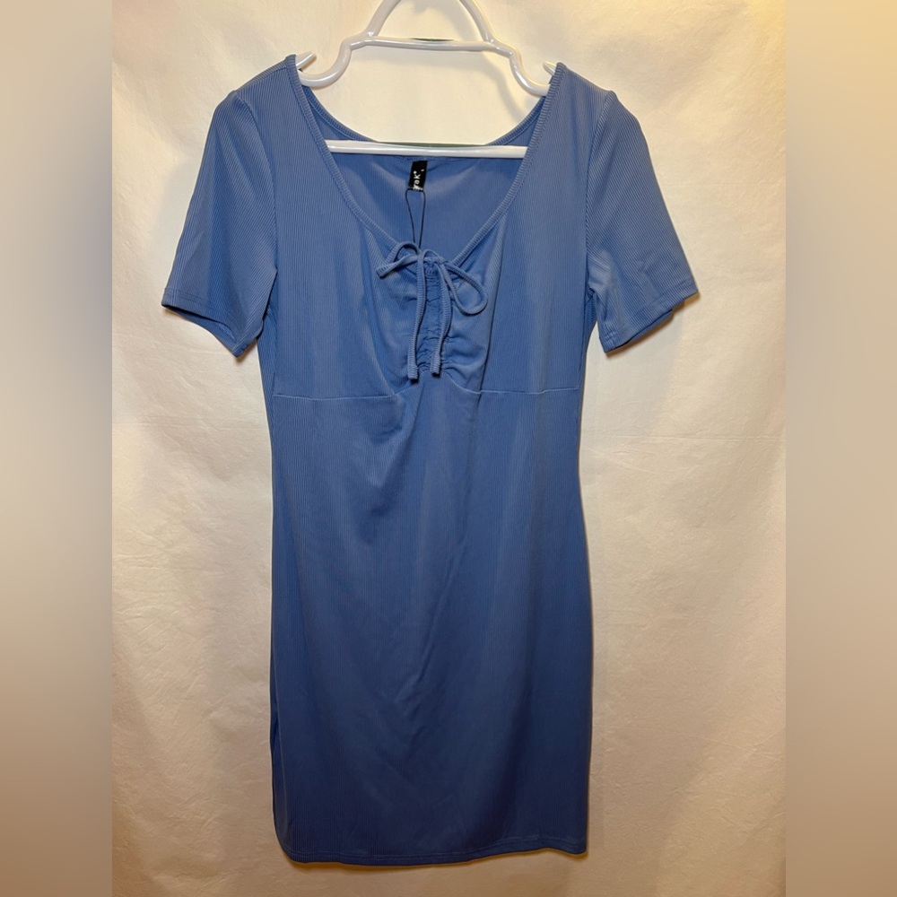 Allegra L dress size Large mini blue dress
